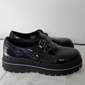 Skechers Jammers Platform Shoes Women 11 Black Grunge Punk Y2K Chunky